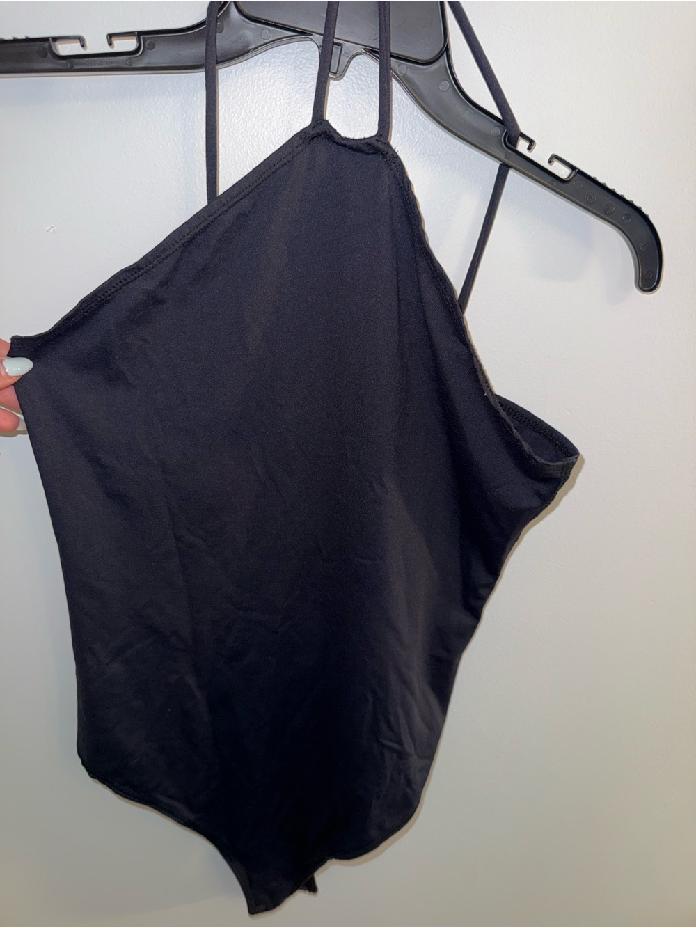 Abercrombie & Fitch Crossed Halter Black Stretch Tank Top